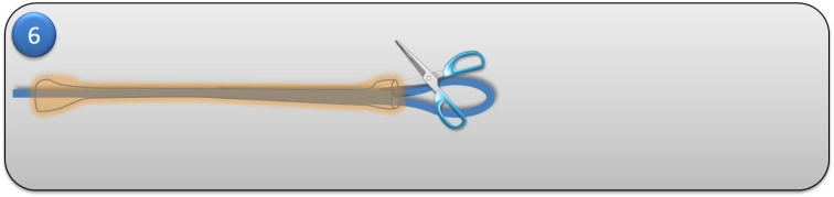 Step 6 - Wait for the coating of the fly line to cool a bit down. Then you can remove the used shrink tube carefully. The shrink tube is best removed while it is still a little warm. Step 6 - Wait for the coating of the fly line to cool a bit down. Then you can remove the used shrink tube carefully. The shrink tube is best removed while it is still a little warm.