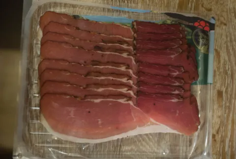 Dried, cured ham